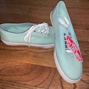 Size 6 Aqua Vans women’s shoes New with tags